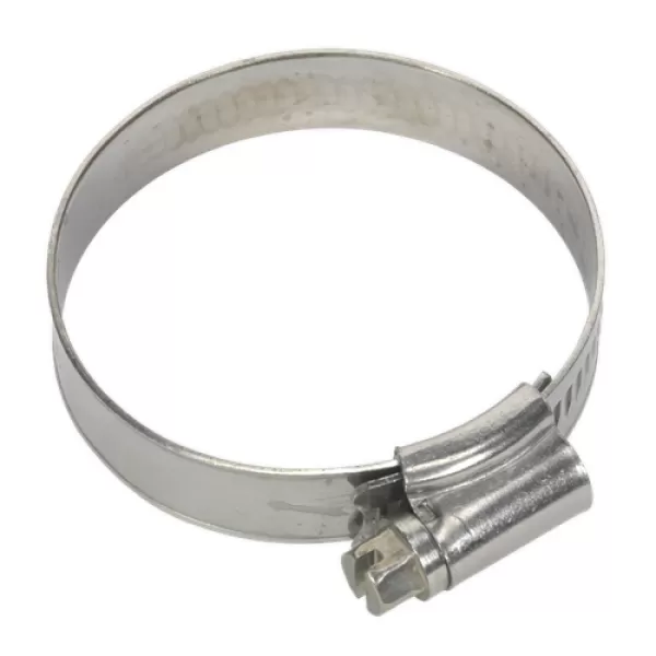 Image of Genuine SEALEY SHCSS1X Hose Clip Stainless Steel Ø35-51mm Pack of 10