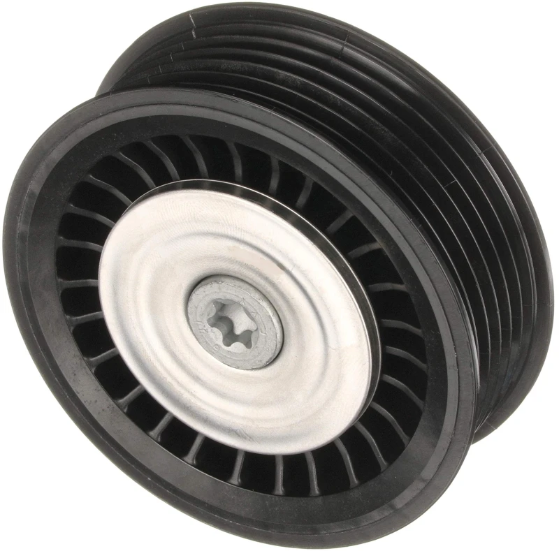 Image of GATES T36490 Idler Pulley Micro-V UNIQUE FIT, with grooves Plastic Deflection/Guide Pulley,v-ribbed belt (312)