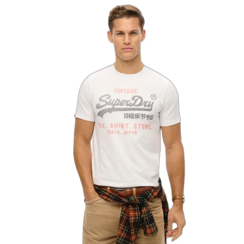 Image of Superdry Casual T-Shirt Superdry Vintage Logo Heritage Blanc Male 3XL