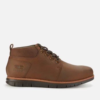 Image of Barbour Mens Albemarle Leather Chukka Boots - Dark Brown - UK 10
