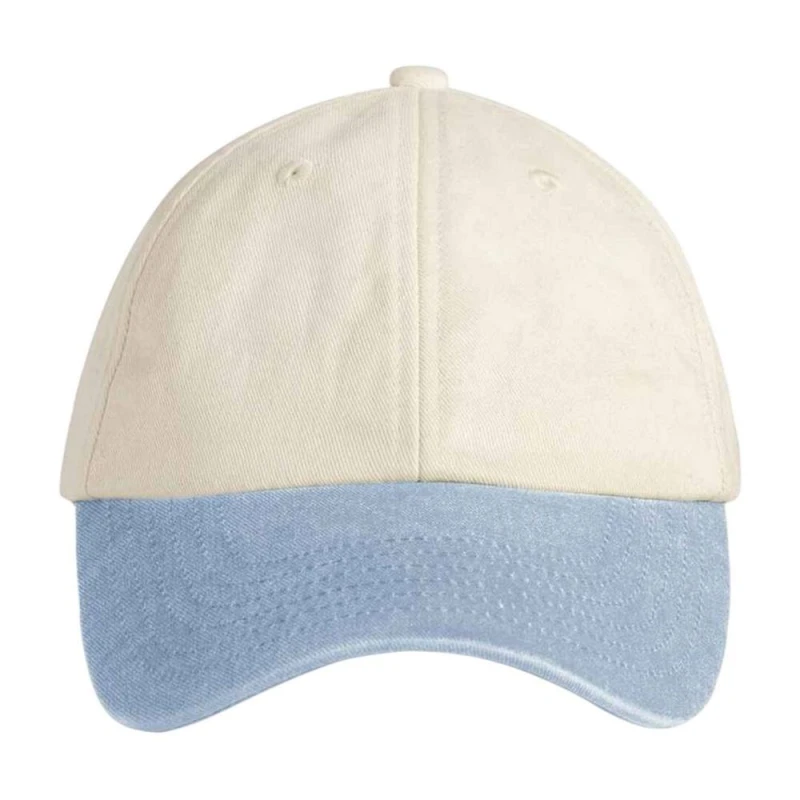 Image of Beechfield Mens Contrast Baseball Cap in Natural Natural Male One Size