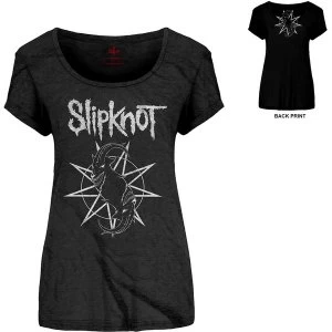 Image of Slipknot - Goat Star Logo Womens Large T-Shirt - Black