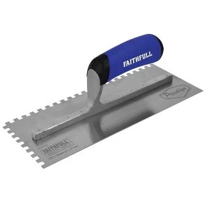 image of Faithfull Prestige Notched Trowel 275 x 115mm (11 x 4.1/2in)