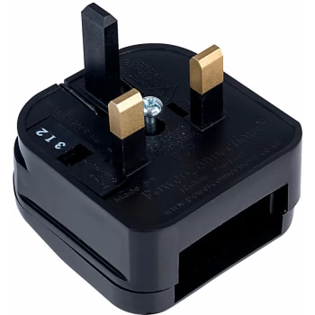 Image of Power Connections ECP-BK-R-5A European Converter Plug - Black 5A