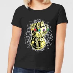 Image of Marvel Avengers Infinity War Fist Comic Womens T-Shirt - Black