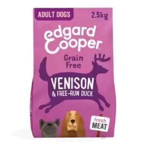 image of Edgard and Cooper Adult Grain Free with Venison and Duck Dry Dog Food 2.5kg