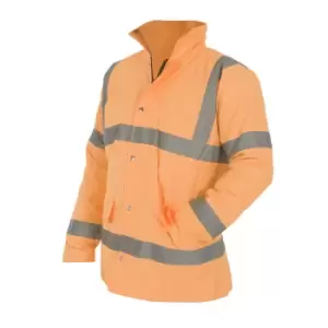 image of Yoko Mens Hi-Vis Road Safety Jacket (XL) (Hi Vis Orange)