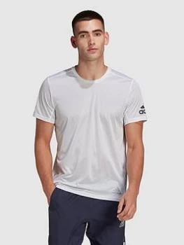 Image of Adidas Run It Badge Of Sport T-Shirt - White