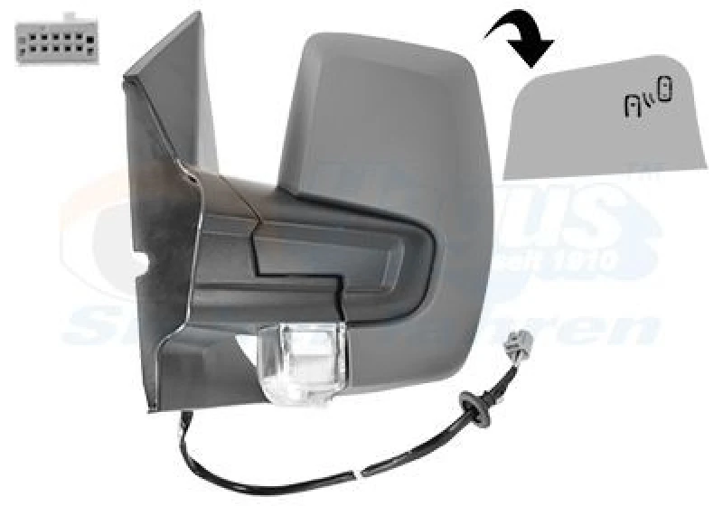 Image of VAN WEZEL Wing mirror VAN WEZEL 1989827