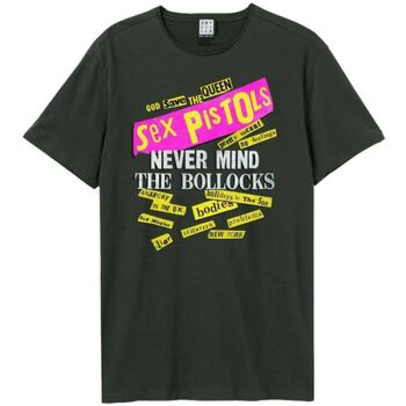 Image of Amplified Amplified Men Never Mind The Sex Pistols T-Shirt in Charcoal Size: X-Small Charcoal XS Male 5063377026719