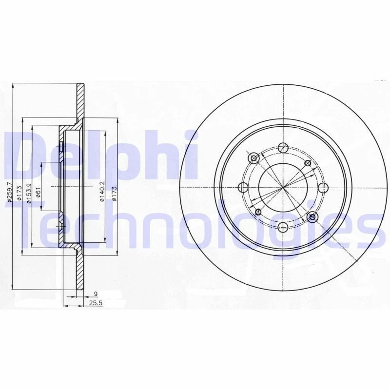 Image of DELPHI Brake disc DELPHI BG4385C