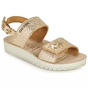 image of Geox SANDAL COSTAREI GI Girls Childrens Sandals in Gold - Sizes 7 toddler,8.5 toddler,9.5 toddler