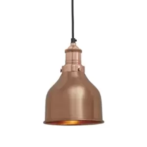 Image of Industville Brooklyn Cone Copper Pendant With Plug / 7" Copper Holder With Plug