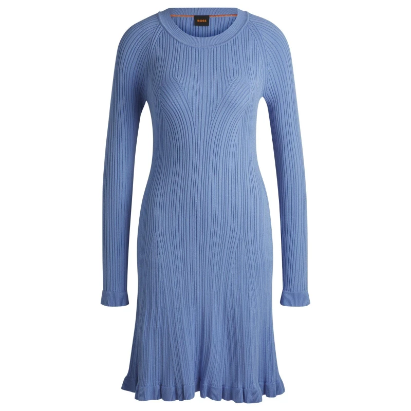 Image of Boss Womens C Furner Knitted Top Bright Blue female 10 (S)