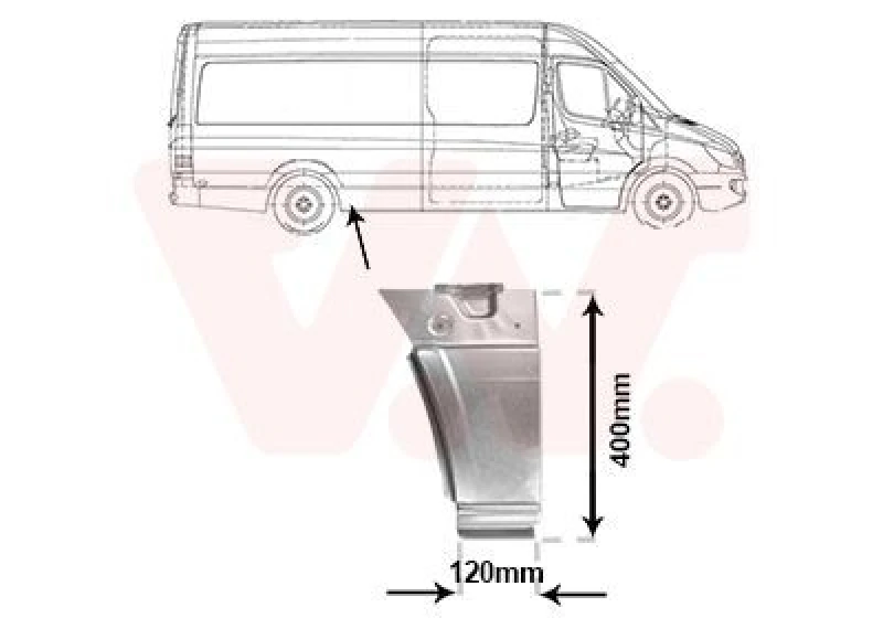Image of VAN WEZEL Side panel VAN WEZEL 5876142