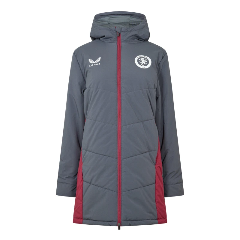 Image of Castore Castore AVFC Cch Jkt Ebony/Rhod female 8 (XS)