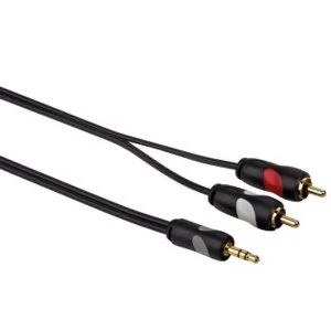 image of Thomson Audio cable 2 RCA plugs - 3.5mm stereo jack plug, gold-plated, 2.0 m