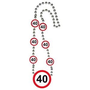 Image of Traffic Sign 40th Necklace