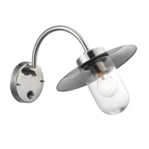Image of Gallery Interiors Lincoln Wall Light Polished Steel