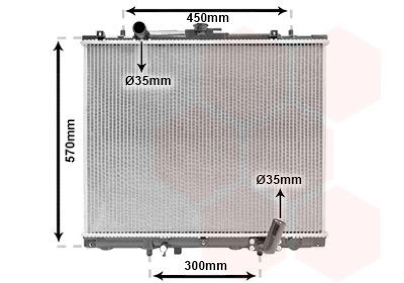 Image of VAN WEZEL Engine radiator VAN WEZEL 32002162