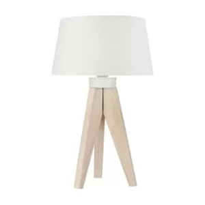 Aida Table Lamp With Fabric Shade Old White, 1x E27