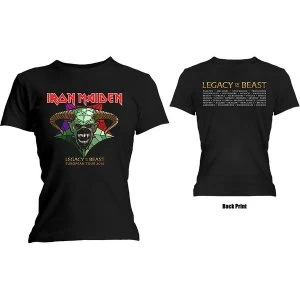 Image of Iron Maiden - Legacy of the Beast Tour Womens Large T-Shirt - Black