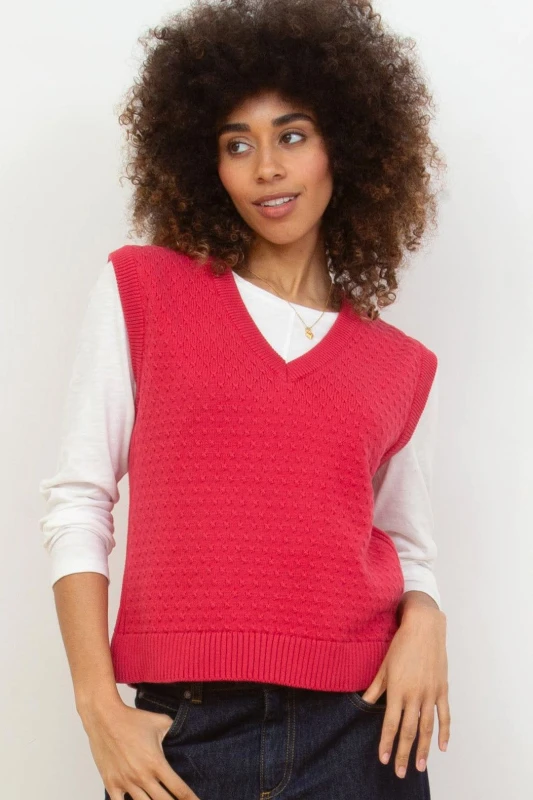 Image of Kite Womens Twyford Knit Tank Top in Pink Size: XS Pink Female XS
