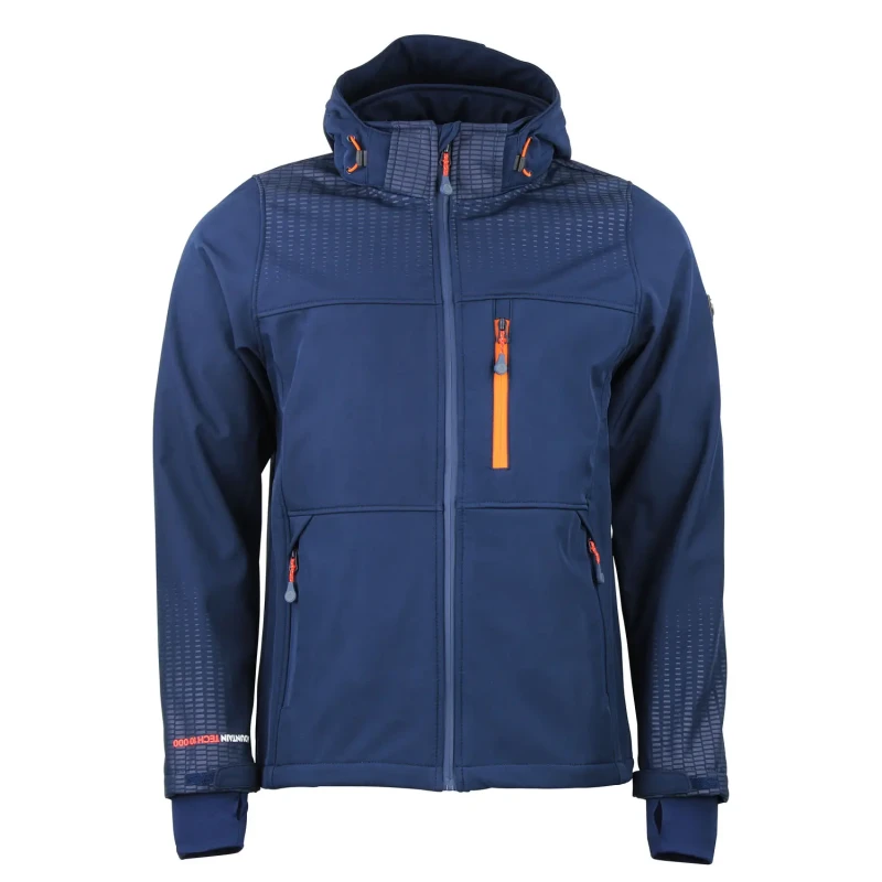 Image of Softshell hooded jacket Peak Mountain Cabra Bleu Male M