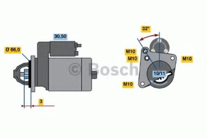 Image of Starter motor Bosch 0 986 013 200