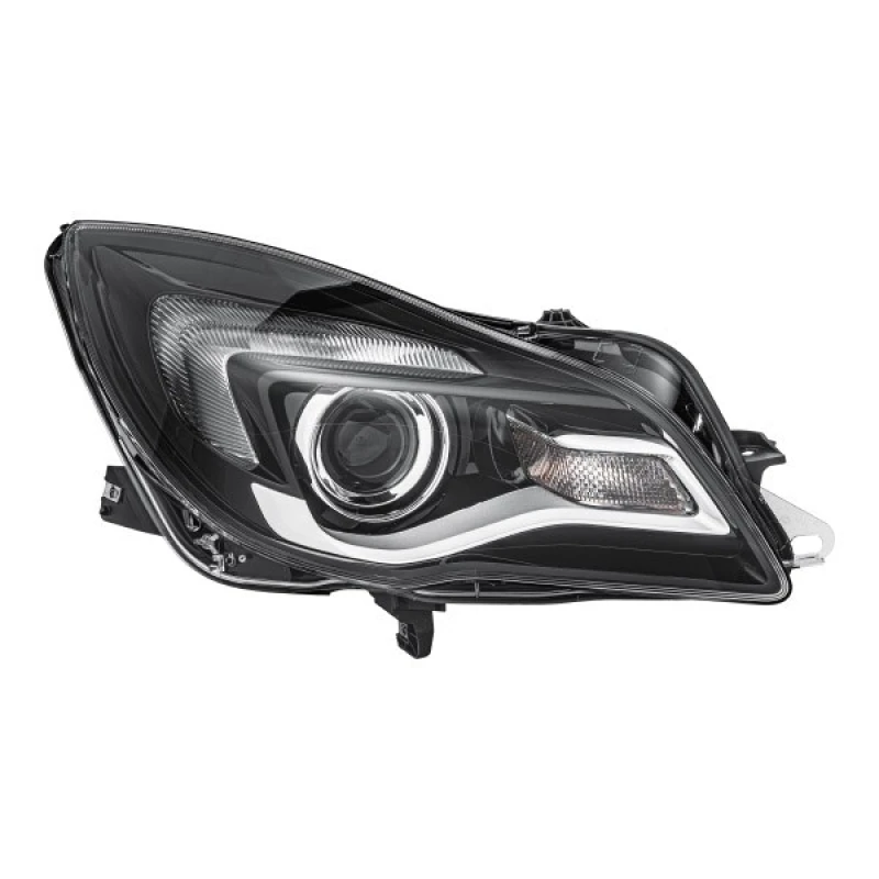Image of HELLA 1EL 011 165-721 Headlights W21W, Right, with motor for headlamp levelling, Halogen Headlight (259)