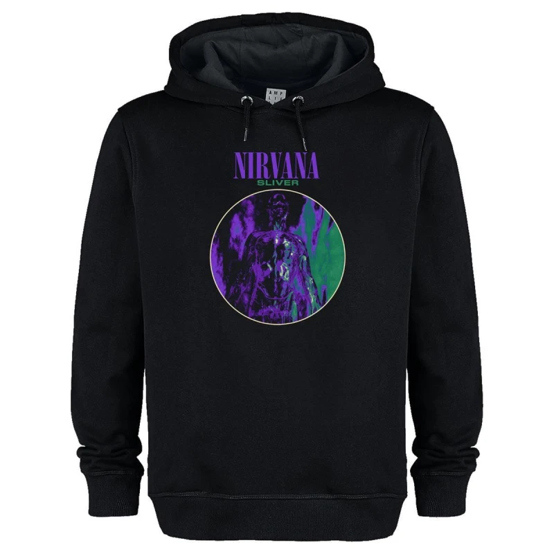 Image of Amplified Amplified Men Sliver Nirvana Hoodie in Black Size: X-Small Black XS Male 5063693000776
