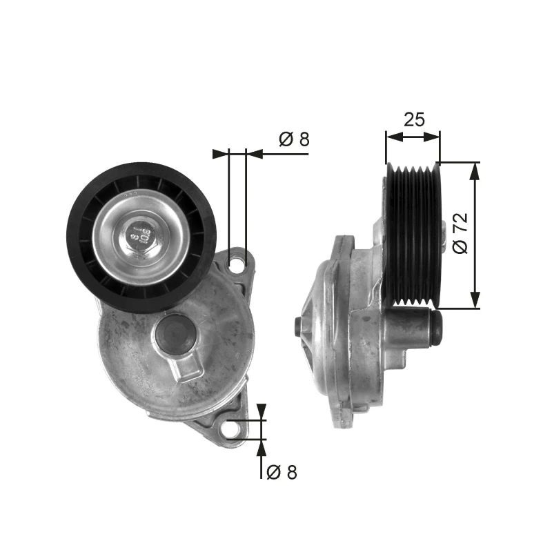 Image of GATES Tensioner pulley GATES T38188