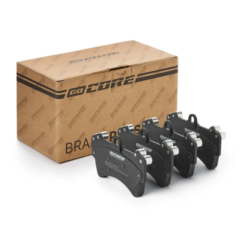 Image of goCORE GCD020148 Brake pad set Front Axle, excl. wear warning contact, with counterweights, with anti-squeak plate Brake Pad Set,disc brake (402)