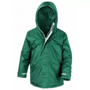 Image of Result Childrens/Kids Core Winter Parka Waterproof Windproof Jacket (11-12) (Bottle Green)