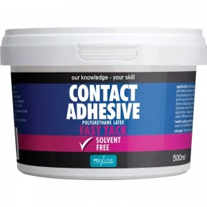 Image of Polyvine Contact Adhesive Solvent Free Fast Tack 500ml