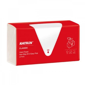 image of Katrin Classic Hand Towel Non Stop M2 White 135 Sheets Pack of 8