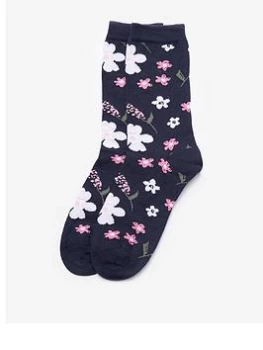 Image of Barbour Ditsy Floral Sock - Navy