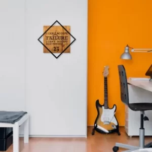 Image of Jordan Walnut Black Decorative Wooden Wall Accessory