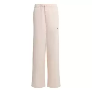Image of adidas Lounge Cotton Fleece Wide-Leg Joggers Kids - Wonder Quartz / Off White / Bl