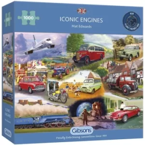 Image of Gibsons Iconic Engines 1000 Piece Jigsaw Puzzle