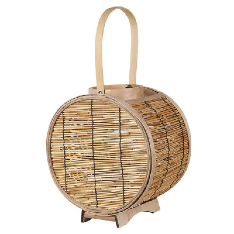 Image of Beliani Lantern Bistal Rattan 30 Cm Natural