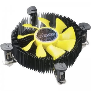 image of Akasa AK-CC7118HP01 K25 Intel Socket 74mm PWM 3000rpm Low Profile Fan CPU Cooler