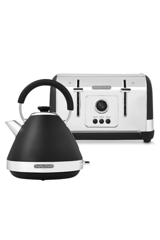 Image of Morphy Richards Venture Kettle And Toaster Set in Black One Size Unisex 5056765430120