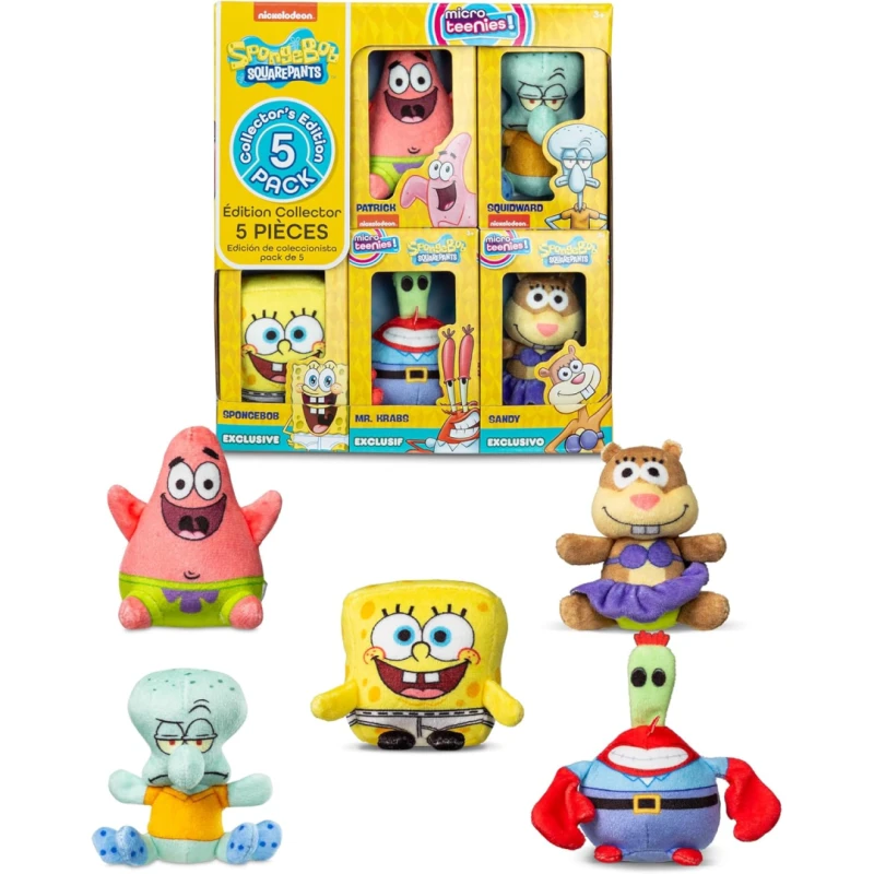 Image of Nickelodeon Micro Teenies Spongebob Squarepants Figure 5-Pack Collectible