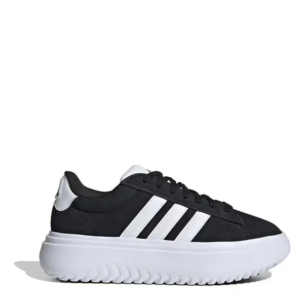 Image of adidas Court Platform Suede - Black 4