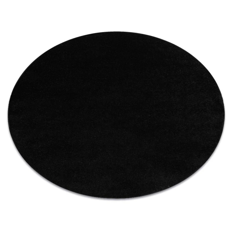 Image of RugsX Eton Plus Rug in Black Size: 200cm diameter Black Unisex 200cm diameter