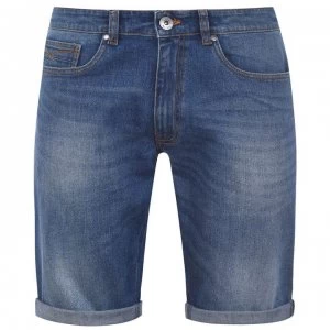 Image of Firetrap Denim Shorts Mens - Mid Wash