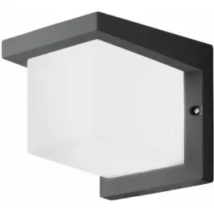 Image of Loops - IP54 Outdoor Wall Light Anthracite Cast Aluminium 10W Built in LED Lamp