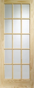 image of Wickes Whitby Internal Glazed Pine 15 Lite Door - 1981 x 838mm