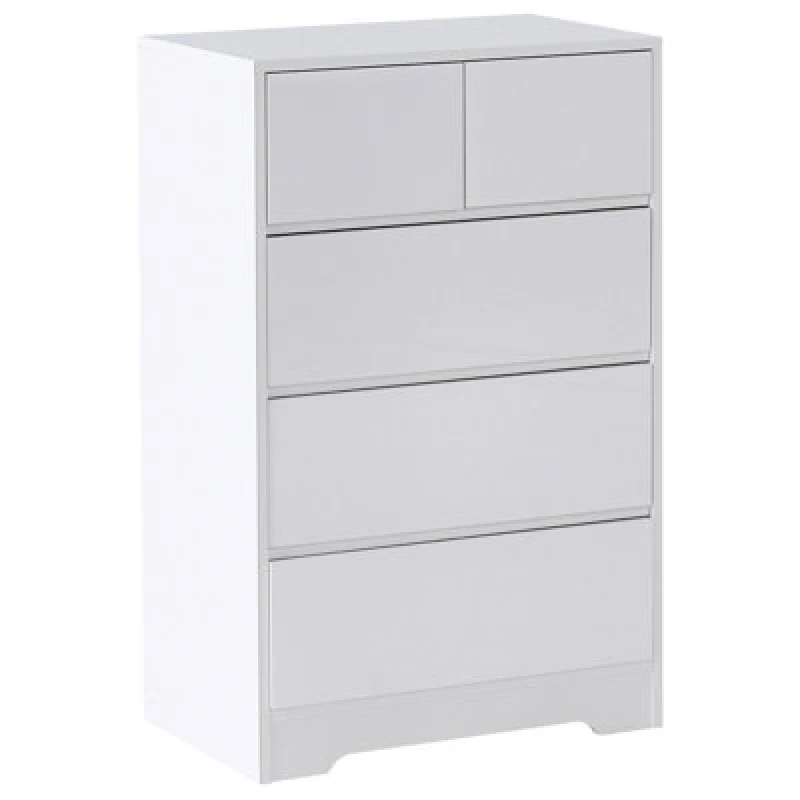 Image of Beliani 5 Drawer Chest Alberta White